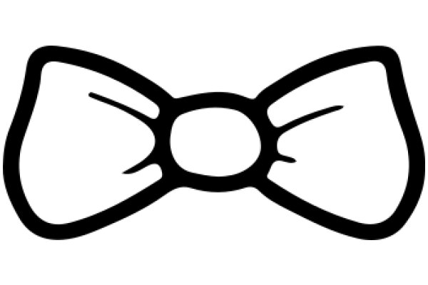 Stylized Black Bowtie Icon