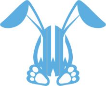 Stylized Blue Bunny Logo