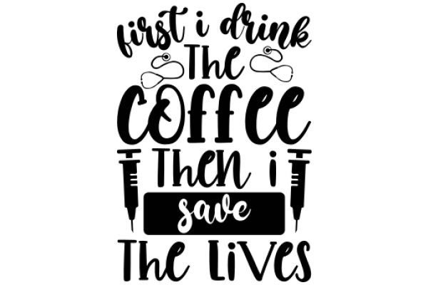 Coffee-Lover's Motto: First I Drink The Coffee, Then I Save The Lives