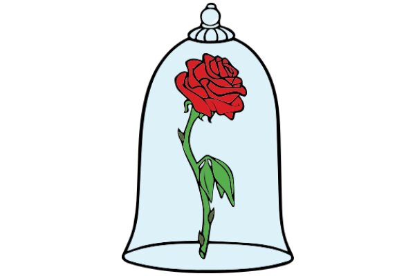 A Rose in a Glass Dome