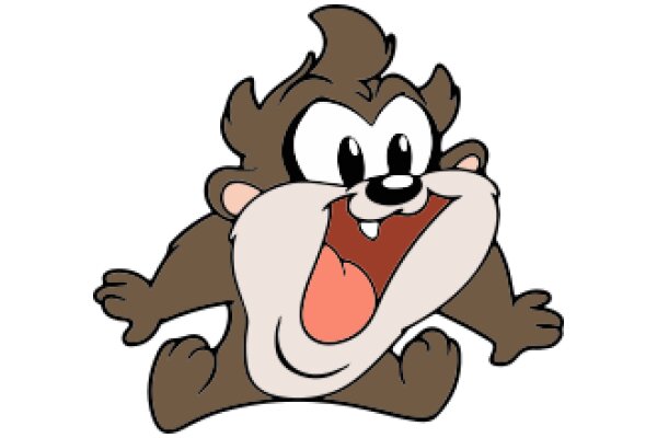 Charming Cartoon Character: A Playful and Friendly Brown Squirrel