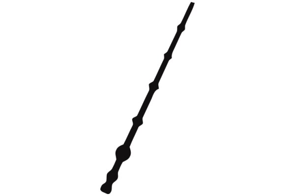 A Sleek, Black, Stylized Wand