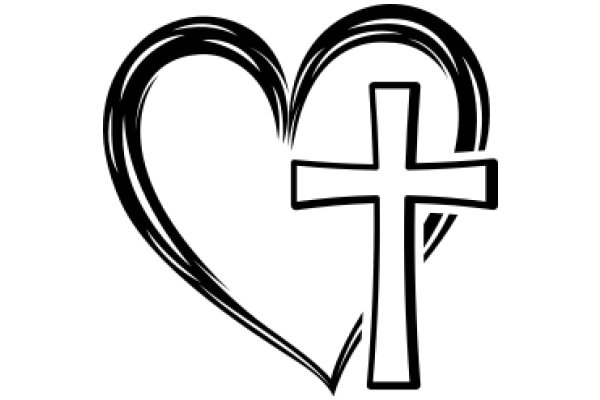 Symbolic Art: Cross and Heart