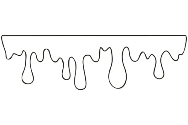 Simplistic Line Art of a Dripping Object