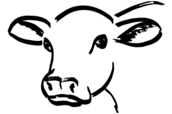 A Drawing of a Cow's Head