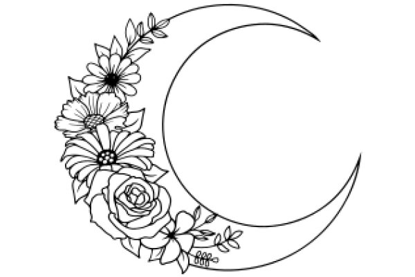 Moonlit Bouquet: A Floral Illustration