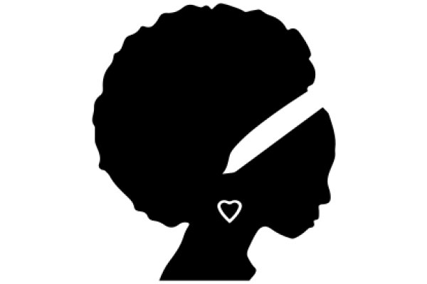 Silhouette of a Person with a Heart-Shaped Bandana