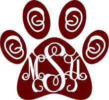 Elegant Red and White Paw Print Design