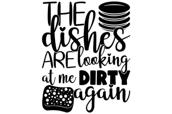 The Dirty Dishes Await: A Playful Reminder to Clean Up