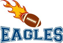 Eagles Football Logo with Flames