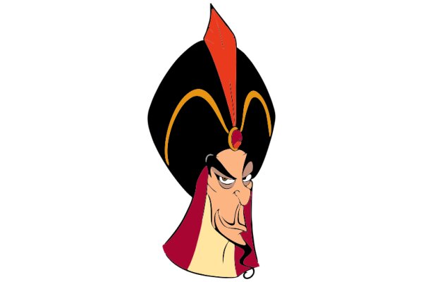 A Stylish Portrayal of a Sultan in a Cartoon Style