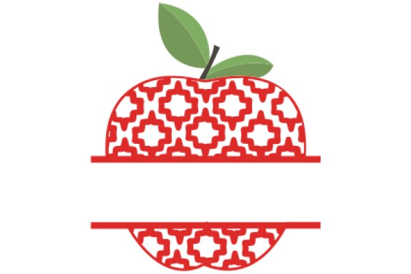 Vibrant Apple with a Red and White Pattern, Symbolizing Health and Style