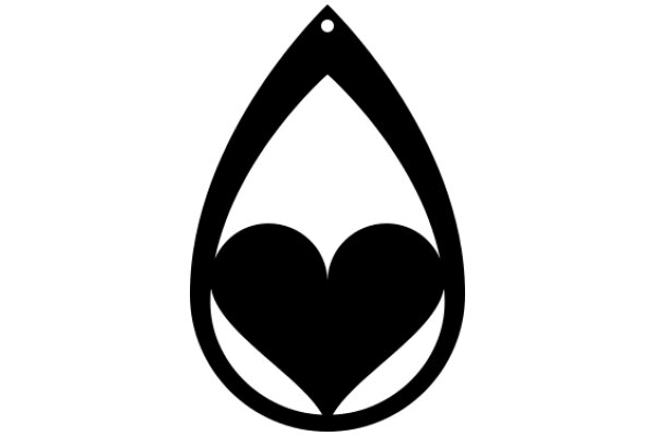 A Symbol of a Heart with a Drop Shape