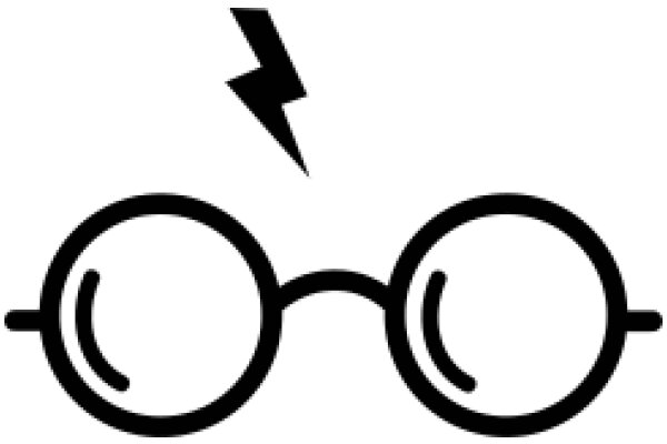 Stylish Eyeglasses with a Playful Lightning Bolt