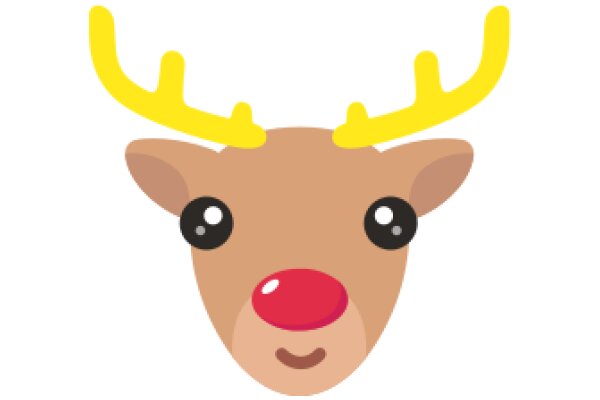 A Playful Pixel Art of a Reindeer with a Red Nose