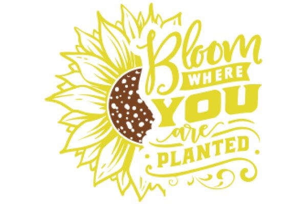 A Sunflower Logo with a Positive Message: 'Bloom Where You Are Planted'.