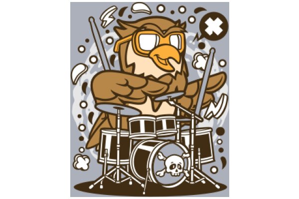 Epic Drummer Owl: A Musical Adventure