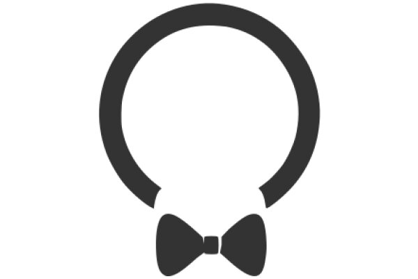 A Solid White Background with a Black Bow Icon