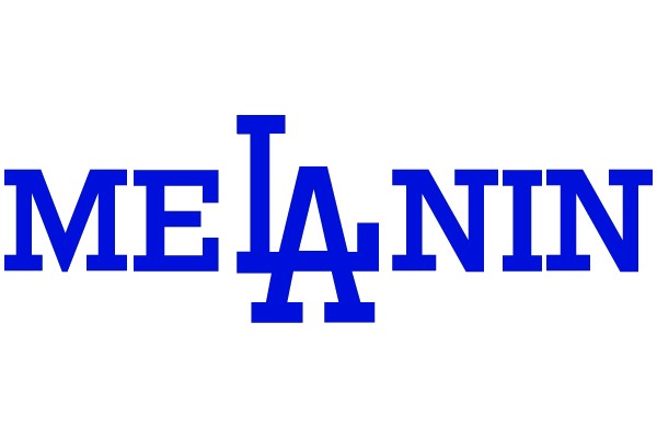 A Graphic Design of the Los Angeles Dodgers Logo in Blue and White