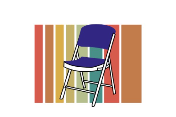 Vibrant Chair Against Colorful Stripes