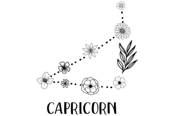 Capricorn's Flowery Journey: A Illustration