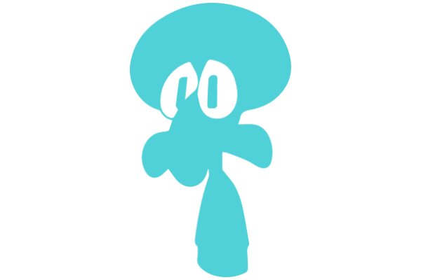 Stylized Cartoon Character with a Blue Color Scheme