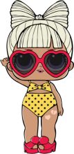 Stylish Cartoon Character with a Chic Outfit and Accessories