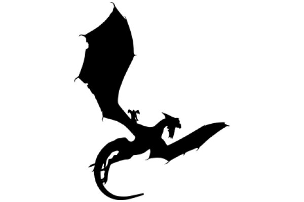 Silhouette of a Dragon and its Rider