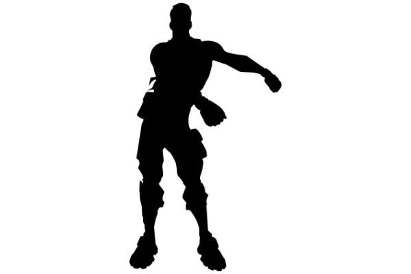 Silhouette of a Baseball Player in Action