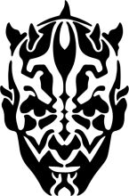 Stylized Black and White Mask Design