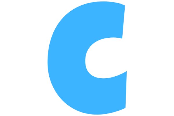 Stylized Blue Letter 'C' on a White Background