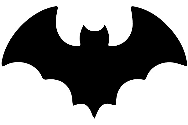 Stylized Black Bat Silhouette