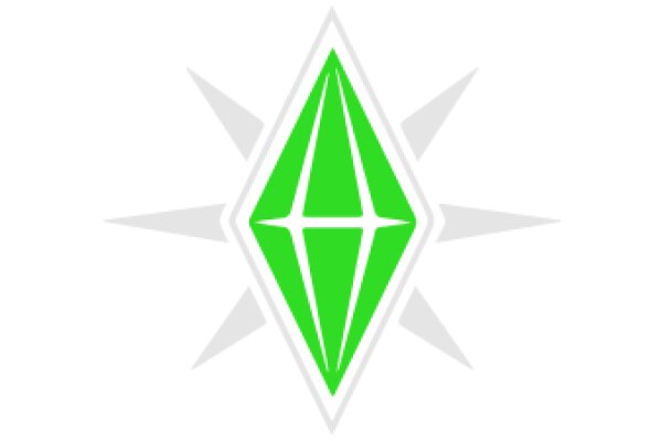 Vibrant Green Starburst Symbol