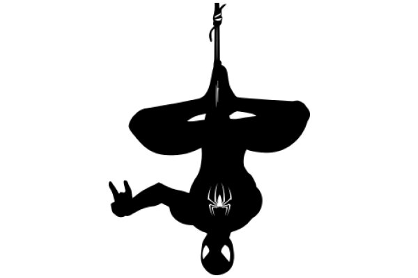 Silhouette of Spider-Man in a Striking Pose