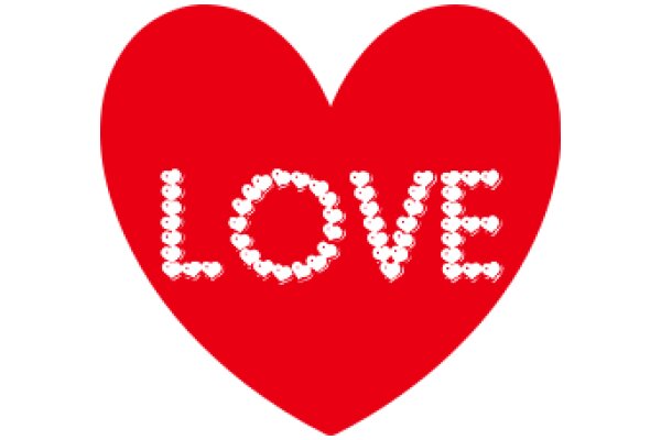 A Red Heart with the Word 'Love' in White Letters