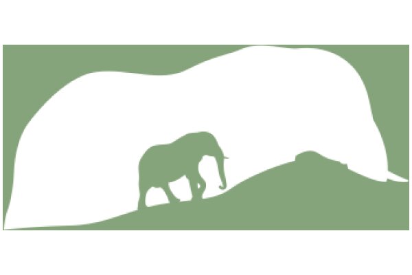 An Elephant's Silhouette on a Mountainous Landscape