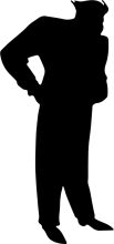 Silhouette of a Man in a Suit