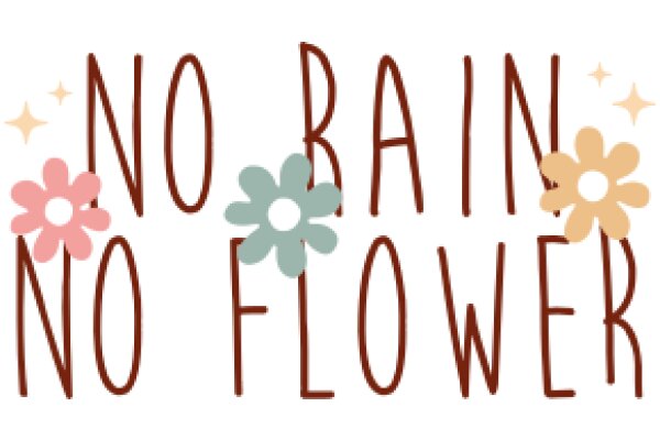 No Rain, No Flower: A Positive Affirmation Poster