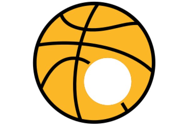 Vintage Yellow Basketball Logo