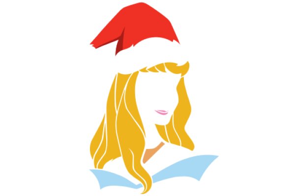 A Festive Holiday Greeting: A Woman in a Santa Hat