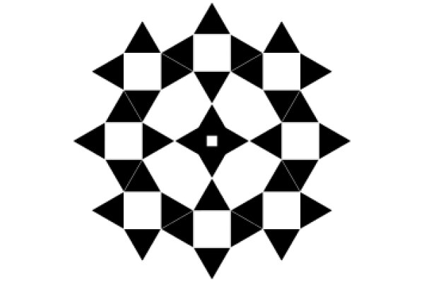 Geometric Art: Checkered Star Design