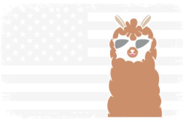 A Playful Blend of American Pride and Llama Whimsy