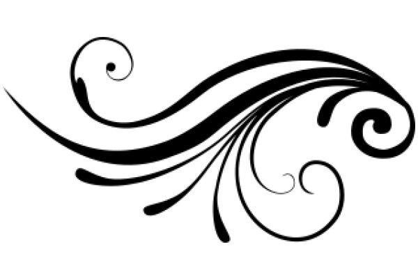 Stylized Black Swirl Design