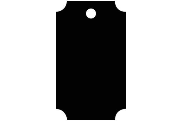 A Solid Black Square with a White Circle in the Center