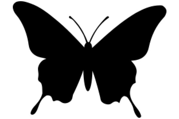 A Silhouette of a Butterfly in