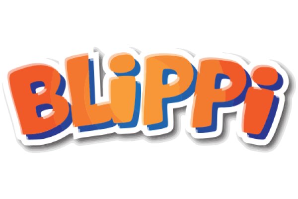 Vibrant and Stylized Logo of the Word 'Blippi' in Orange and Blue