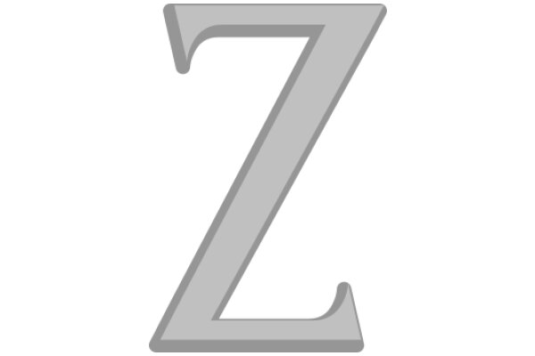 A Simple, Yet Elegant, Gray Letter 'Z'.