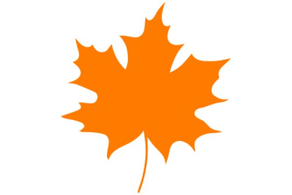 Vibrant Orange Maple Leaf