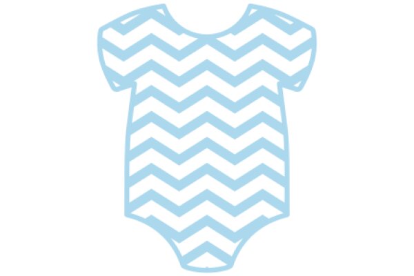 Stylish Baby Onesie: Blue and White Chevron Design