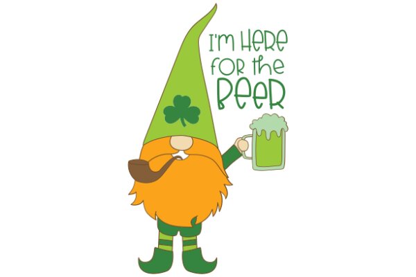 A St. Patrick's Day Greeting from a Leprechaun with a Beer Mug